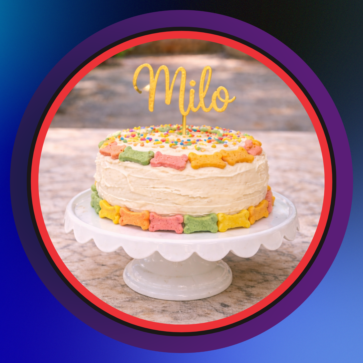 Yze Dogs Celebration Cake (3–5 Dogs)